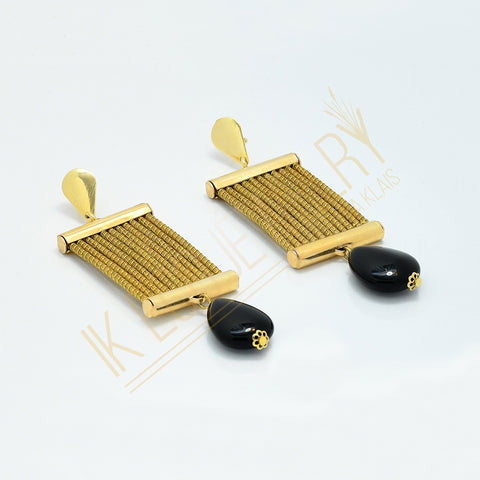 MAX EARRINGS WITH OBSIDIAN